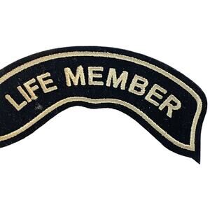 Harley Davidson Vintage Life Members 4.5" Sew On Rocker Style Patch NOS